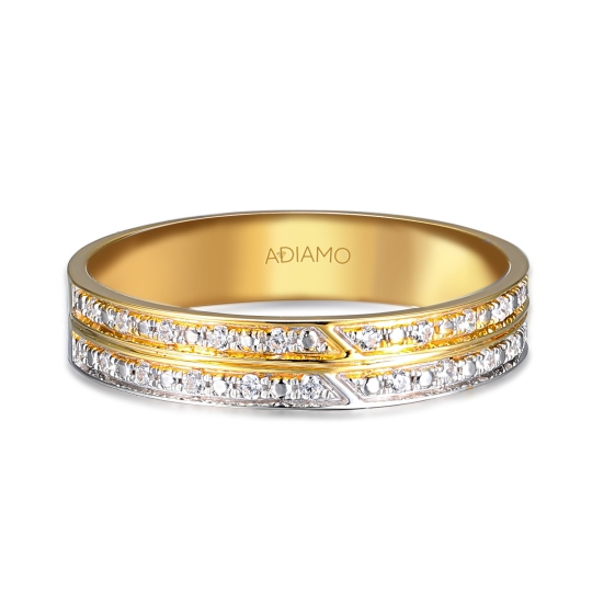 Obrączka z diamentami, 4 mm (O-R99908 YW): 8