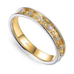 Obrączka z diamentami, 3,5 mm (O-R99910 YW): 8 - zdjęcie: 2