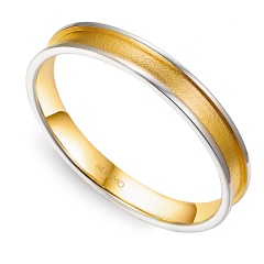 Obrączka dwukolorowe złoto, 3,5 mm (O-R99912 YW)