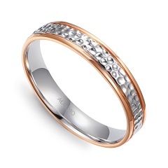 Obrączka dwukolorowe złoto, 4 mm (O-R99914 RW)