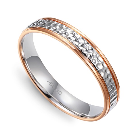 Obrączka dwukolorowe złoto, 4 mm (O-R99914 RW)