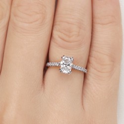 Pierścionek z diamentami laboratoryjnymi (R96117 1,08ct YW LGD): 10 - zdjęcie: 6