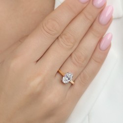 Pierścionek z diamentem laboratoryjnym (R96118 YW LGD 2,00ct) - zdjęcie: 3