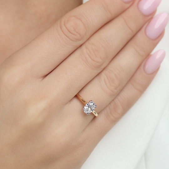 Pierścionek z diamentem laboratoryjnym (R96118 1,01ct YW LGD)