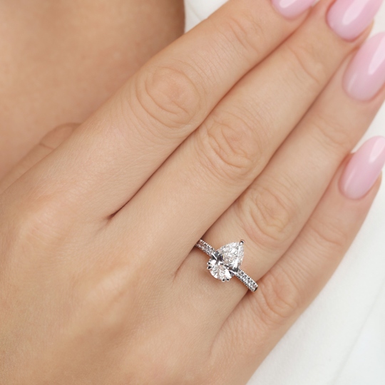 Pierścionek z diamentami laboratoryjnymi (R96122 2,02ct YW LGD ): 10