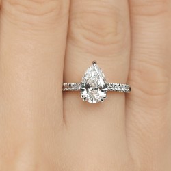 Pierścionek z diamentami laboratoryjnymi (R96122 2,02ct YW LGD ): 10 - zdjęcie: 5