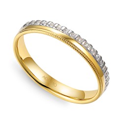 Obrączka z diamentami, 3 mm (O-R99869 YW): 8 - zdjęcie: 2