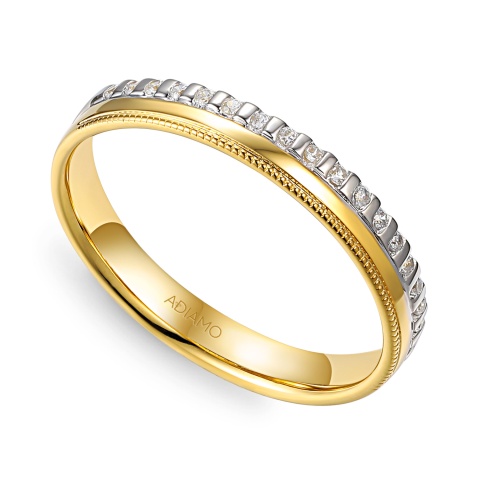 Obrączka z diamentami, 3 mm (O-R99869 YW)