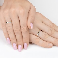 Obrączka z diamentami, 3 mm (O-R99869 YW): 8 - zdjęcie: 3
