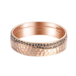 Obrączka z czarnymi diamentami, 5 mm (O-R99874 R BD): 14 - zdjęcie: 4