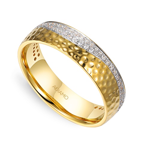 Obrączka z diamentami, 5 mm (O-R99874 YW)