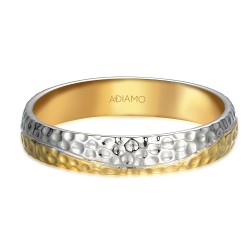 Obrączka dwukolorowe złoto, 4,5 mm (O-R99895 YW): 18 - zdjęcie: 4