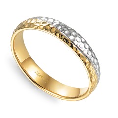 Obrączka dwukolorowe złoto, 4,5 mm (O-R99895 YW)