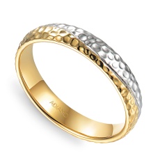 Obrączka dwukolorowe złoto, 4,5 mm (O-R99895 YW)