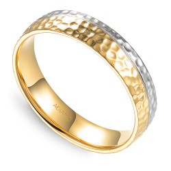 Obrączka dwukolorowe złoto, 5 mm (O-R99875 YW): 18 - zdjęcie: 2