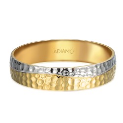 Obrączka dwukolorowe złoto, 5 mm (O-R99875 YW): 18 - zdjęcie: 4