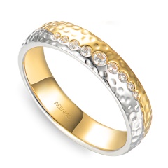 Obrączka z diamentami, 4,5 mm (O-R99894 YW)