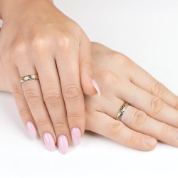 Obrączka z diamentami, 4,5 mm (O-R99894 YW): 8 - zdjęcie: 3