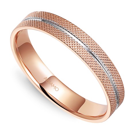 Obrączka dwukolorowe złoto, 4 mm (O-R99905 RW)