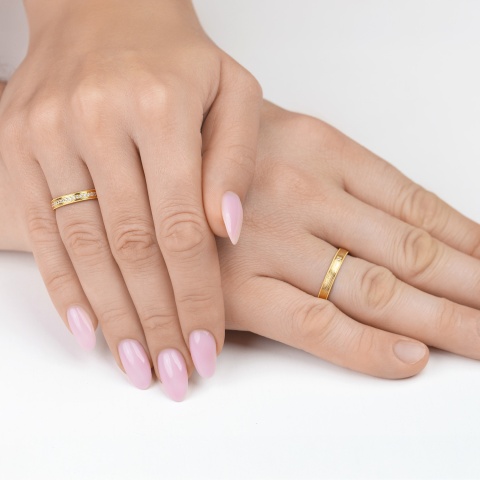 Obrączka z diamentami, 3,5 mm (O-R99880 Y)