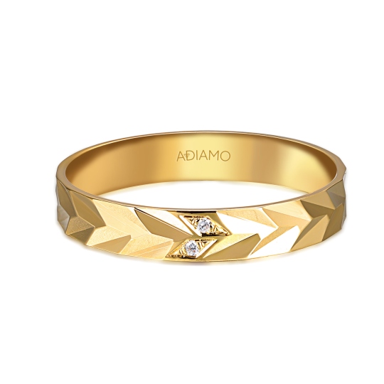 Obrączka z diamentami, 4 mm (O-R99883 Y): 18