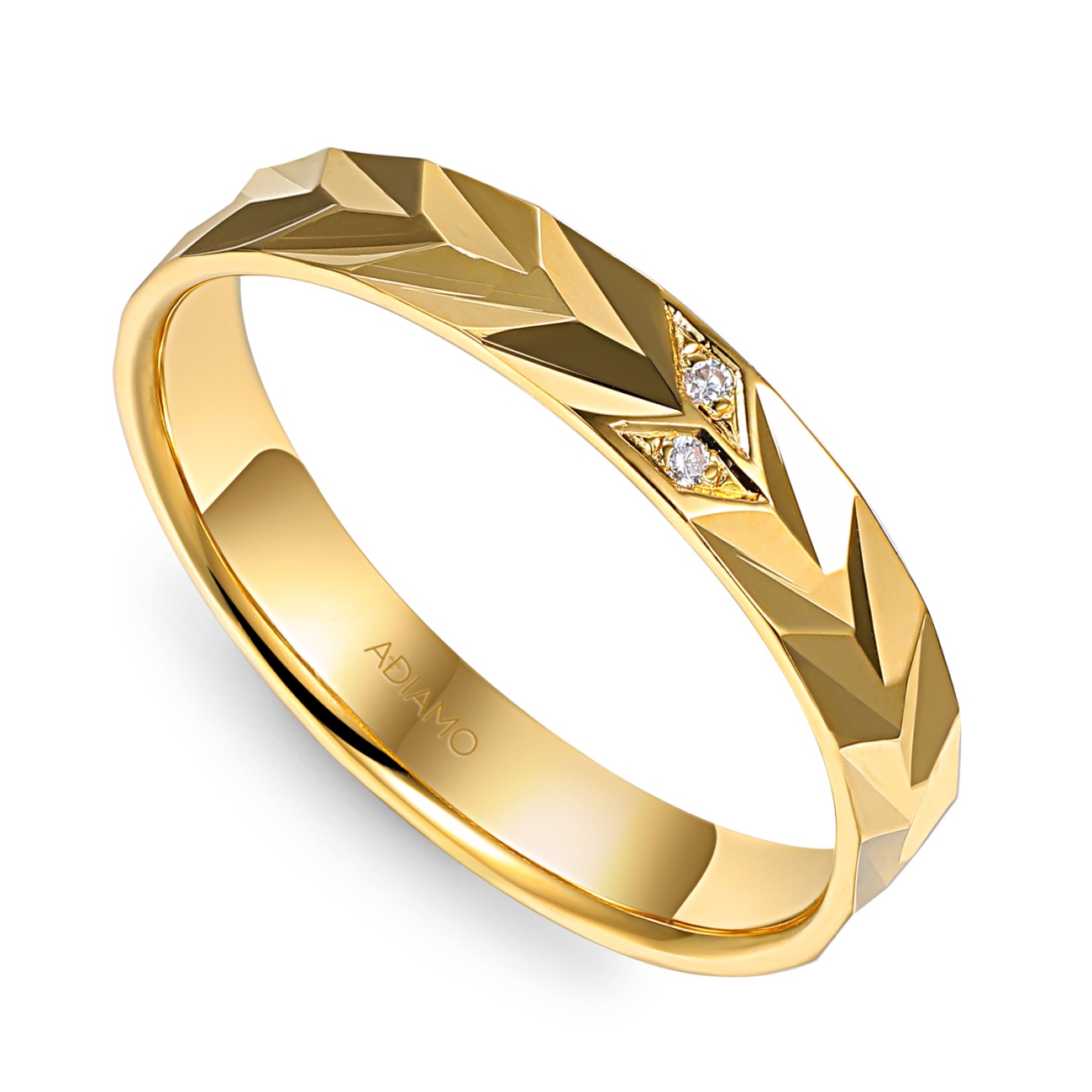 Obrączka z diamentami, 4 mm (O-R99883 Y): 18