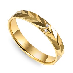 Obrączka z diamentami, 4 mm (O-R99883 Y): 18 - zdjęcie: 2