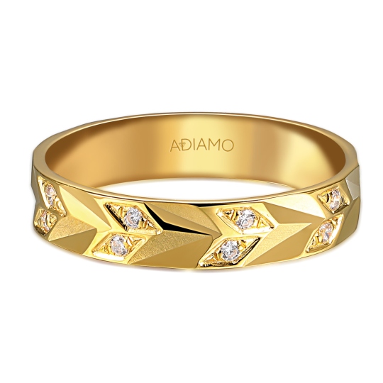 Obrączka z diamentami, 4 mm (O-R99882 Y): 8