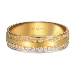 Obrączka z diamentami, 5 mm (O-R99884 YW): 8 - zdjęcie: 4