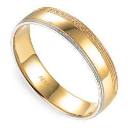 Obrączka dwukolorowe złoto, 5 mm (O-R99885 YW): 18 - zdjęcie: 2