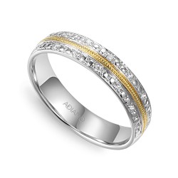 Obrączka z diamentami, 4,5 mm (O-R99886 YW): 8 - zdjęcie: 2