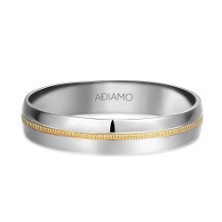 Obrączka dwukolorowe złoto, 4,5 mm (O-R99887 YW): 18 - zdjęcie: 4