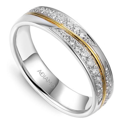 Obrączka z diamentami, 4,5 mm (O-R99888 YW)