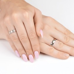 Obrączka z diamentami, 4,5 mm (O-R99888 YW): 8 - zdjęcie: 3