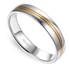 Obrączka dwukolorowe złoto, 4,5 mm (O-R99889 YW)