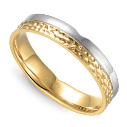 Obrączka dwukolorowe złoto, 4,5 mm (O-R99893 YW): 18 - zdjęcie: 2