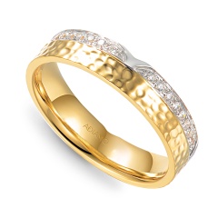 Obrączka z diamentami, 4,5 mm (O-R99892 YW)