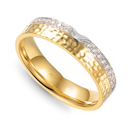 Obrączka z diamentami, 4,5 mm (O-R99892 YW): 8 - zdjęcie: 2