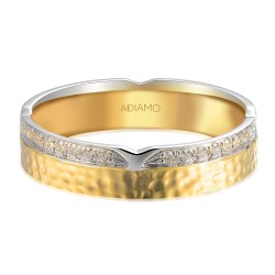 Obrączka z diamentami, 4,5 mm (O-R99892 YW): 8 - zdjęcie: 4