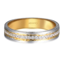 Obrączka z diamentami, 4 mm (O-R99898 YW): 8 - zdjęcie: 4