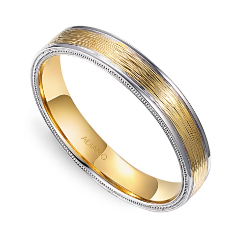 Obrączka dwukolorowe złoto, 4 mm (O-R99899 YW)