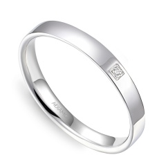 Obrączka z diamentem, 3 mm (O-R99873 W)