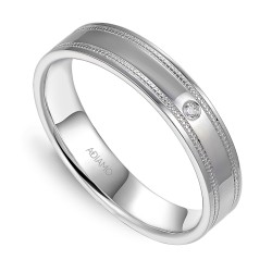 Obrączka z diamentem, 4 mm (O-R99878 W): 8 - zdjęcie: 2