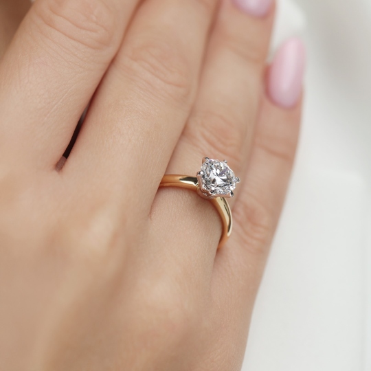 Pierścionek z diamentem laboratoryjnym (R58829 YW LGD 2,00ct)