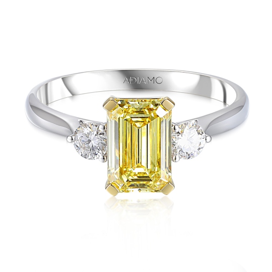 Pierścionek z żółtym diamentem laboratoryjnym (R100397 YW LGDY): 10