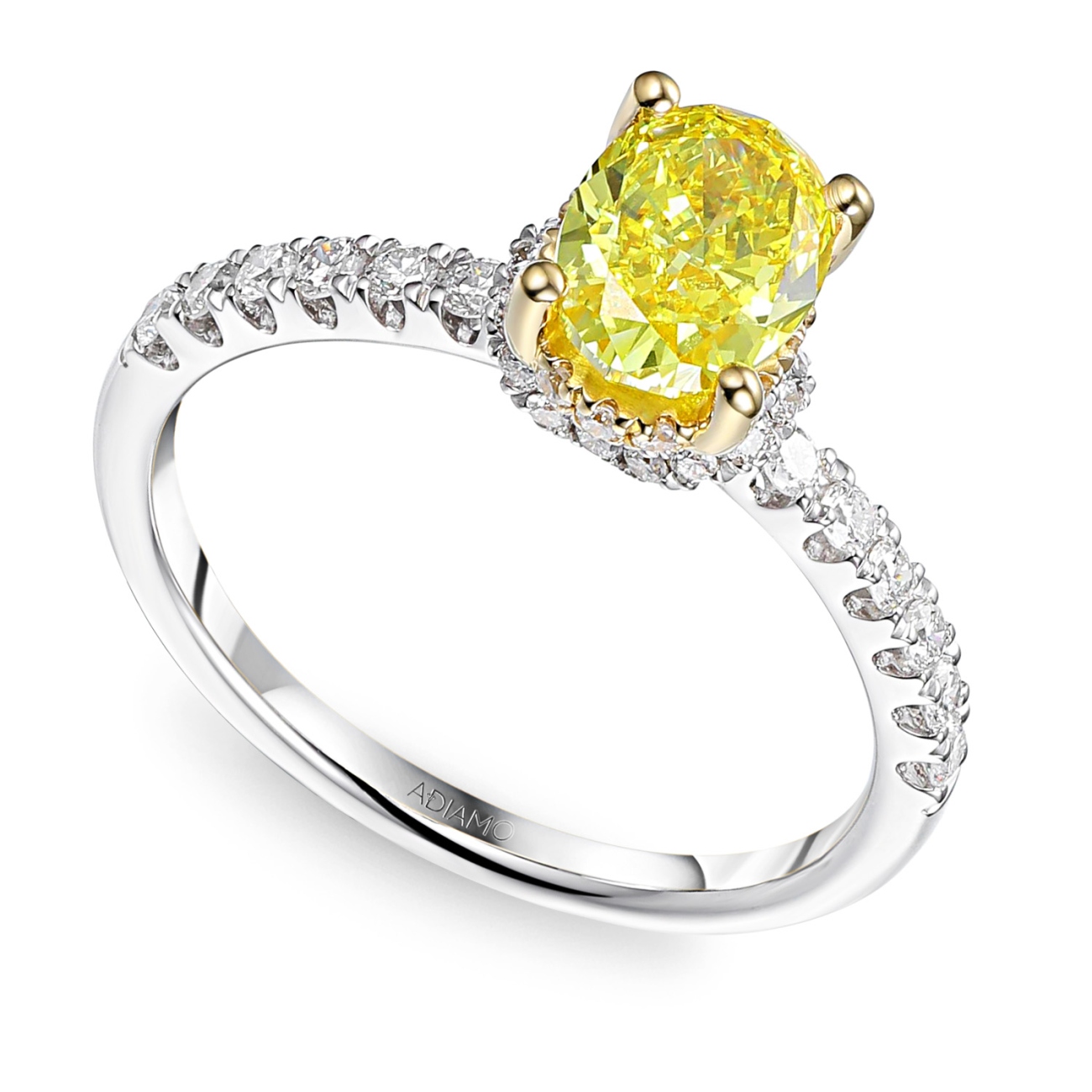 Pierścionek z żółtym diamentem laboratoryjnym (R98524 YW LGDY): 13