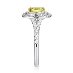 Pierścionek z żółtym diamentem laboratoryjnym (R100393 YW LGDY) : 10 - zdjęcie: 4