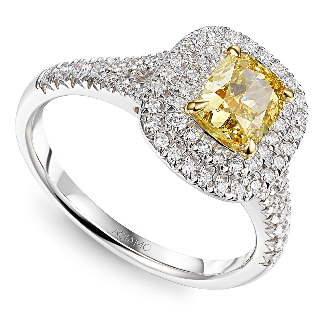 Pierścionek z żółtym diamentem laboratoryjnym (R100394 YW LGDY): 10