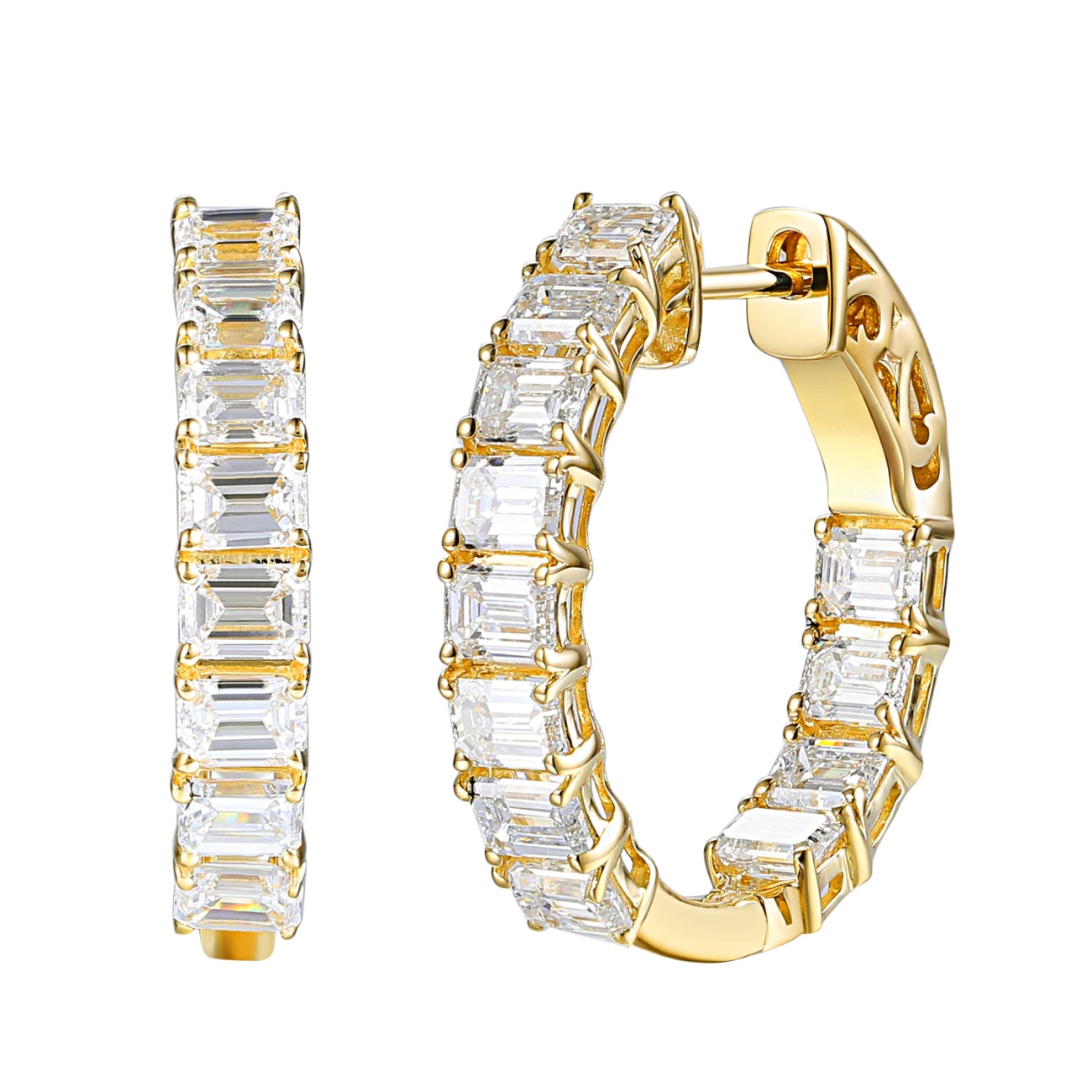 Kolczyki z diamentami laboratoryjnymi (E100545 Y A LGD)