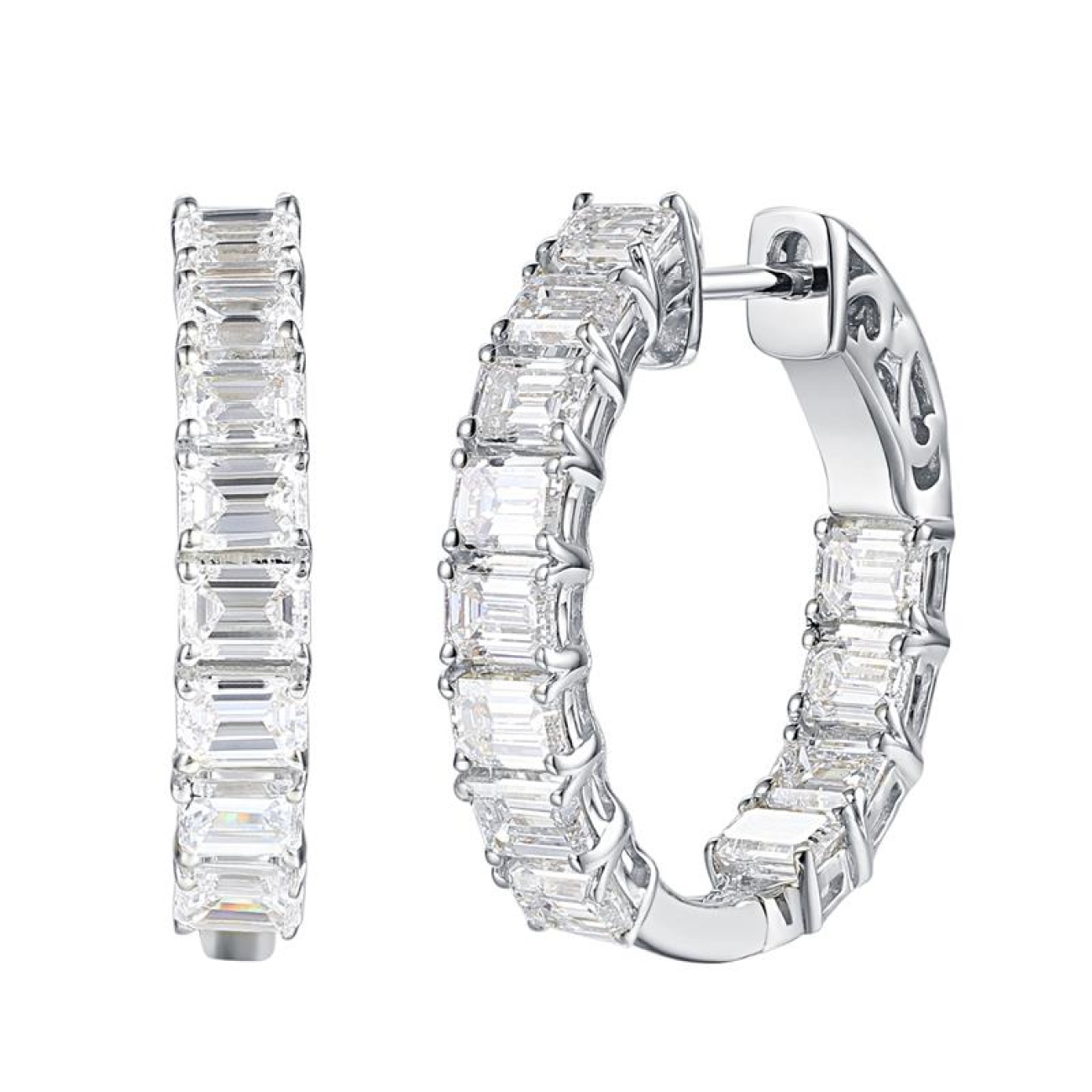 Kolczyki z diamentami laboratoryjnymi (E100545 W A LGD)